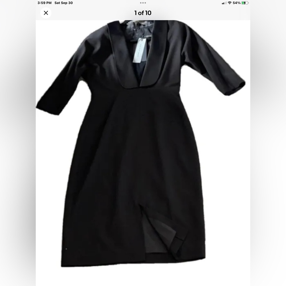 NWT Black Halo black sheath dress Neiman Marcus size 6